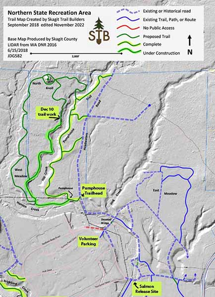 Volunteers doing trail work at Northern State Recreation Area