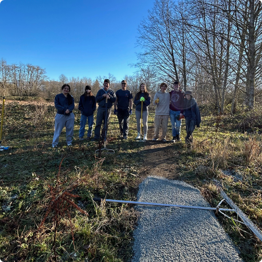 Skagit Trail Builders volunteer work party plan for Feb 8, 2025